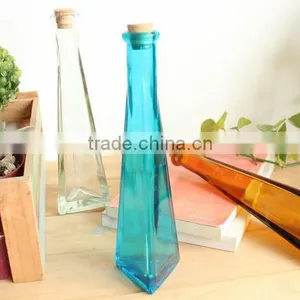 Triangle Glass Flower Vase,beverage Bottle(HLTH-019) thumbnail-1