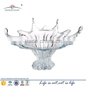 Hand Made Antique Glass Crystal Fruit Bowl thumbnail-1