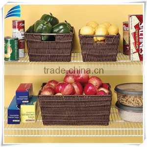 Wicker Stackable Storage Baskets, Set of 3 thumbnail-1