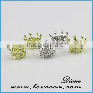 Wholesale Charming Crystal Crown Micropave Jewelry Findings thumbnail-1