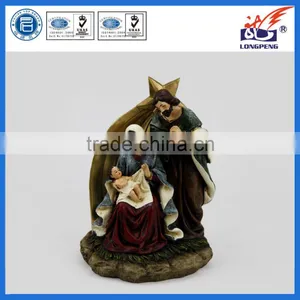 Polyresin Antique Christmas Nativity Sets,Mary ,Joseph & Baby thumbnail-1