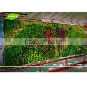 GNW GLW037 Wedding Stage Backdrop Decoration With Fake Green Plant Wall thumbnail-1