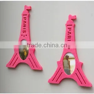 2017 Hot Best Selling New Products Custom Pink Tower Shaped Decor Craft Felt Fabric Love 3d Digital Picture Wall Photo Frame thumbnail-1