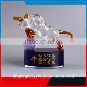 Jingyage Personalized Chinese Zodiac Crystal Ox Patient 3d Model Souvenir Gifts thumbnail-1