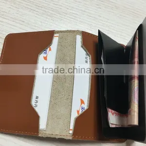 Multi Function Genuine Leather/PU Leather & Aluminum Credit Card Holder Slim Metal RFID Protector Wallet thumbnail-3