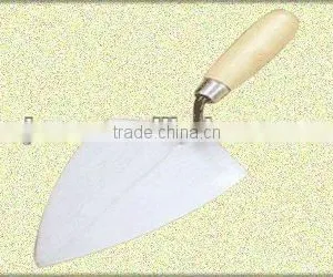 Wooden Handle Carbon Steel Bricklaying Bucket Trowel thumbnail-1