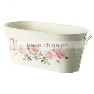 Galvanised Flower Pot, Printed thumbnail-1