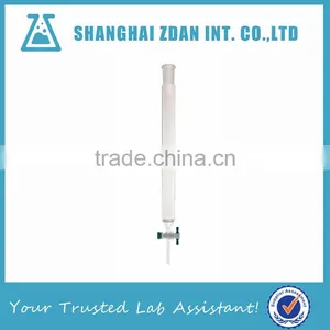 Glass Chromatography Column , Fritted Disc 24/40 , 2mm PTFE Stopcock Effectieffective Len 305mm thumbnail-1
