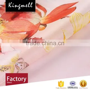 Custom Colorful Lotus Digital Printed Silk Organza Satin Fabric for Women Dresses thumbnail-1