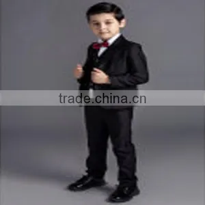 Little Boy Big Boy FIve -Piece Solid Navy Blue Dress Suit Set thumbnail-4