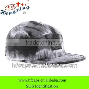 2013 Fashion Smoke Cheap Flat Bill Custom Plain Black 5 Panel Cap thumbnail-1