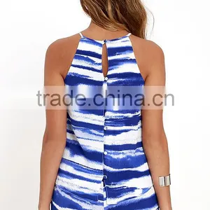 Lancai Top Design Fashion Women Tie Dye Halter Neck Two Piece Sets thumbnail-4