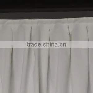 100% Polyester Cheap Table Skirt for Banquet 180GSM Fabric thumbnail-2
