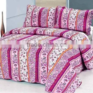 Microfiber Stripe Quilt/ Bedspread thumbnail-1
