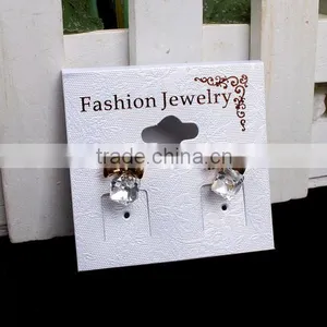 White PVC Earring Display Hang Cards Flocked Jewelry Hangtag High Quality PVC Display Jewelry Cards thumbnail-1