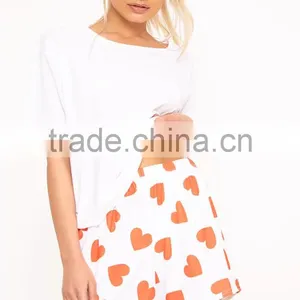 MGOO Custom Design Slogan PJ Set Back Print Jersey Pajamas Full Print Short Pyjama Set thumbnail-2