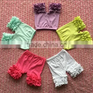 Wholesale Children Boutique Clothing Baby Boxers Triple Icing Ruffles Baby Shorts thumbnail-1