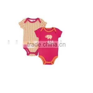 100% Cotton Colorful Short-sleeve Romper Girls Baby Infant Clothing thumbnail-1