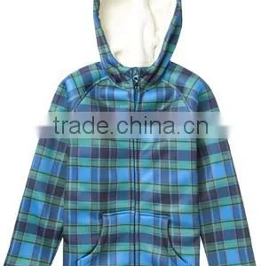 Warm Fleece Lining Hoodies Full Zip-up Fleece Sweatshirt thumbnail-1