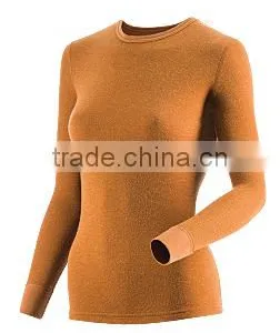 Womens Camel Custom Long John Thermal Matching Underwear Set thumbnail-1