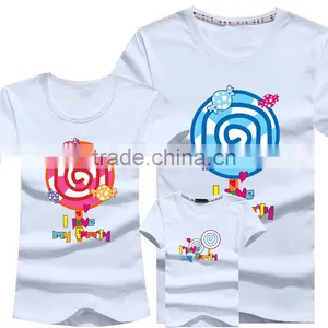 Wholesale Printing Bule Family Matching T-Shirt thumbnail-4