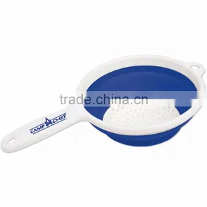 Collapsible Strainer - Folds Flat for Easy Storage, Silicone Strainer Strains Hot and Cold Foods Alike and Comes With Your Logo thumbnail-2