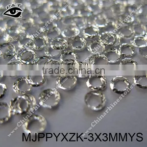 3x3mm Round Hole Studs Silver Nail Studs for Decorations thumbnail-4