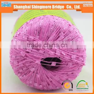 China Fancy Yarn Supplier Cheap Sales High Quality Nylon Polyester Blended Necklace Yarn With Lurex for Hand Knitting thumbnail-3