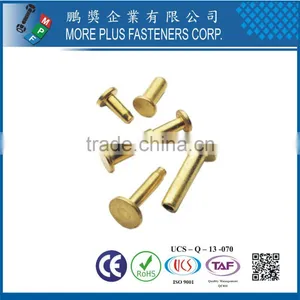 Made in Taiwan Steel Stainless Steel Copper Color Pop Special DIN 7337 Blind Flat Head Rivet thumbnail-1