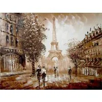 Streetview/Village Decorative Oil Painting thumbnail-1