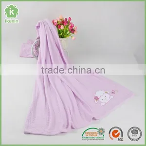 Solid Color Size Customized Bamboo Fiber Baby Blanket thumbnail-6