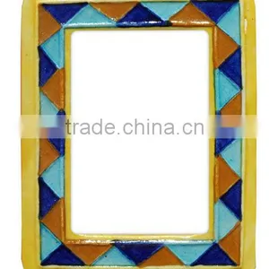 Blue Pottery Cearmic Photo Frame , Stylish Photo Frame thumbnail-1