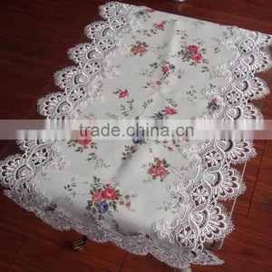 Lace Table Cloth With Printed Design thumbnail-1