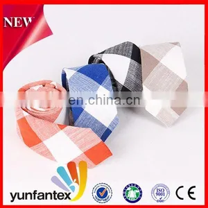 2017 Latest New Fashion Design Cotton Costom Plaid Tie thumbnail-4