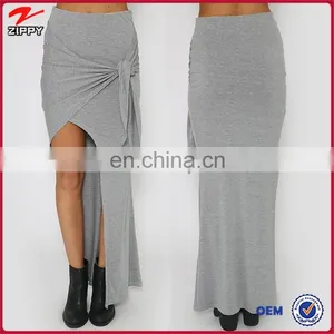 Women Clotheses New Fashion Women Long Skirt in Grey thumbnail-1