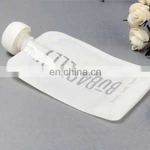 Factory Customized Clear Plastic Pvc Round Bottom Reusable Baby Food/liquid Packaging Spout Pouch With Double Zip-lock thumbnail-4
