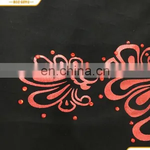 Fashion Designs Polyester With Foil Dot Foiling Fdy Fabric With Stone thumbnail-3