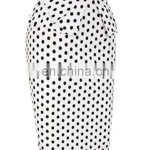 Grace Karin Occident Women's Hips-Wrapped Vintage Retro Cotton Polka Dots Skirt CL008928-9 thumbnail-2