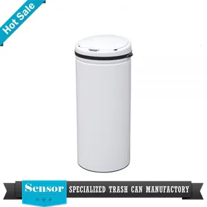 50L Red Home Appliance Stainless Steel Automatic Sensor Trash Bin thumbnail-2