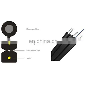 Indoor Outdoor 1F 2F 4F FTTH Fiber Optic Drop Cable With Steel Wire Strength Member thumbnail-6