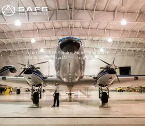 Quality Assurance Prefab Modern Hangar Metalique Used Light Steel Construction Aircraft Hangar thumbnail-2