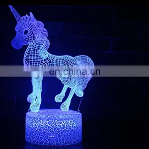 Magical Panel Optical Illusion 7 Colors Changing USB Style Visual 3D LED Light Night Table Lamp For Kids thumbnail-3