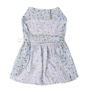 Pet Clothes Supplies Wholesale Manufacturers Pet Summer Dress Bow Knot Floral Skirt Girl Dog Dress Skirt thumbnail-1