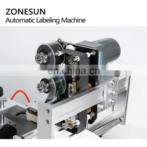 ZONESUN TB-60D Semi Automatic Plane Labeling Machine For Plastic Square Glass PET Metal Bottles thumbnail-2