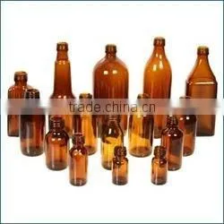 Amber Glass Round Bottles thumbnail-1