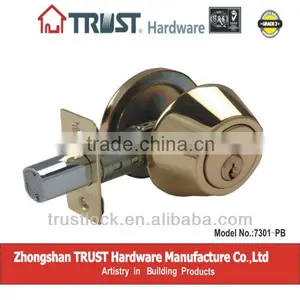 7301:ANSI Grade 3 Standard Duty Brass Deadbolt Lock thumbnail-1