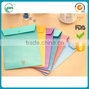 Wholesale Plastic Clear PVC Document Bag With Button thumbnail-2