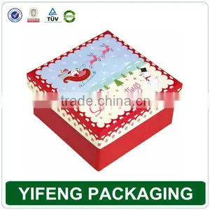 Red Fancy Color Paper Gift Box, Christmas Red Gift Box thumbnail-4
