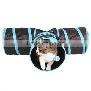 Pet Fun Folding Tunnel 3 Way Cat Play Tunnel thumbnail-1