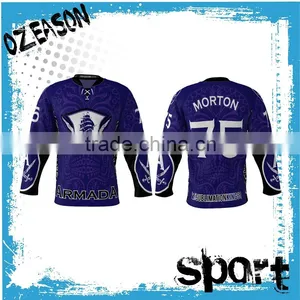 Latest Design Purple Ice Hockey Jersey Manufacturer in China thumbnail-2